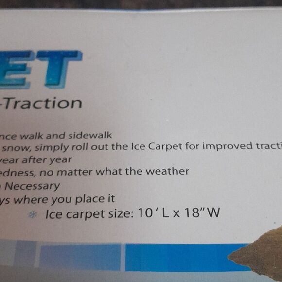 Anti-Slip Ice Carpet...NEW IN BOX...10" X 18". - Picture 2 of 6